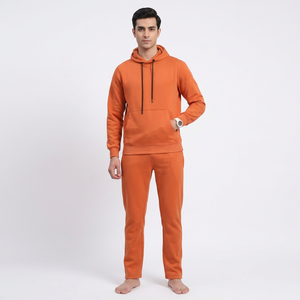 Survêtements d'hiver à manches longues pour hommes en gros, logo personnalisé, nouveau motif uni, jogging en polaire, écologique - Product Image 1
