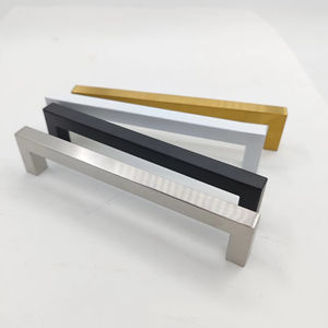 Manija de Puerta de Armario de Acero Inoxidable Cuadrada Negra, Diseño Moderno, Fácil Instalación, para Cocina, Baño, Apartamento, Centro Comercial - Product Image 5