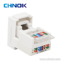 Connecteur Keystone RJ45 UTP Cat6 8P8C T568A/B blanc de type 128, module de connecteur à 90 degrés - DP-KJ-8214