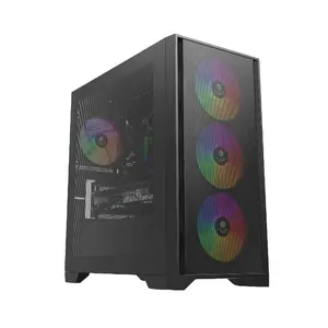 Gabinete <span class=keywords><strong>de</strong></span> Computadora JNP Personalizado, Formato Matx, con Sistema <span class=keywords><strong>de</strong></span> Refrigeración Líquida RGB para CPU, Ventilador, Torres, Gabinete Gamer para <span class=keywords><strong>PC</strong></span> - Product Image 1