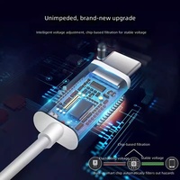 Cable de Datos de Carga Súper Rápida de 65W para Reno 5/6/7 Pro, para Teléfonos con Conectores USB-A/Tipo-C, Elastómero Termoplástico