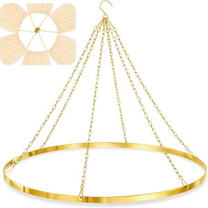 Anneau de suspension en métal argenté pour rideau de <span class=keywords><strong>plafond</strong></span>, 24 pouces, <span class=keywords><strong>kit</strong></span> de quincaillerie simple pour cérémonie de <span class=keywords><strong>mariage</strong></span> - Product Image 2