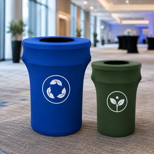 Exhibition Trash Can Cover Full Print Stretch Waste Bin Cover for Trade Shows Brand Activations and Projects - Product Image 1