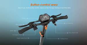 Patinete Eléctrico Todoterreno Kukirin G2 Pro de 9 Pulgadas - Batería de Litio de 48V 15.6Ah, Motor sin Escobillas de 600W, Doble Suspensión, Plegable, 120 kg - Product Image 3