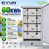 Batterie LiFePO4 60 kWh étanche IP65 51,2 V basse tension, système de stockage d'énergie parallèle avec BMS JK à équilibrage actif, personnalisable