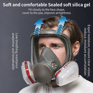 Masque respiratoire industriel anti-poussière pour peinture, protection intégrale du visage, respirateur pour l'industrie <span class=keywords><strong>chimique</strong></span> - Product Image 3