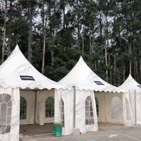 Tente de réception extérieure personnalisée en aluminium avec cadre automatique, imperméable en PVC, haute résistance au vent, pour mariages et événements variés