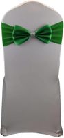 Housses de chaise en spandex élastique avec nœud pour mariages, fêtes et événements hôteliers – Vert Élégant