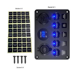 Đa chức năng không thấm nước chuyển đổi bảng điều khiển bộ phận ngắt mạch kỹ thuật số vôn kế xe sạc cho Thuyền biển tất cả các điều kiện mới - Product Image 6