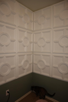 3D Blanc Pvc Durable Plafond 24X24 Artistique Plafond Carreau de Plafond Décoration Intérieure Faux Plafond Relief Drop Tuile de Plafond pour Résistant