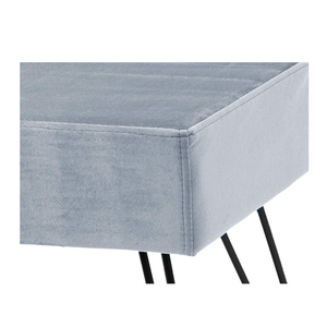 Velvet Footrest Stool Square <strong>Mid</strong> <strong>Century</strong> Modern Luxe Velvet Ottoman <strong>Footstool</strong> Side Table Removable Metal Leg Bedroom Ottoman - Product Image 3