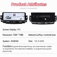 Pantalla Estéreo RoadNavi HD de 12.3'' con Navegación Android 13 para Porsche Panamera 2010-2017, Reproductor Multimedia de Video, Carplay Inalámbrico
