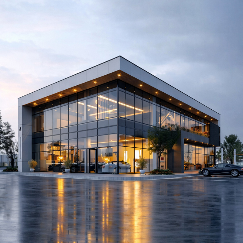 Customized Steel Structure Showroom with Fast