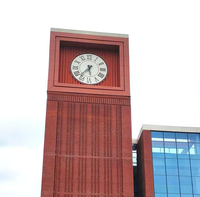 Reloj de Torre Arquitectónico Moderno Personalizado para Exteriores, Reloj Industrial Sincronizado con GPS con Campanadas Musicales y Pantalla LED