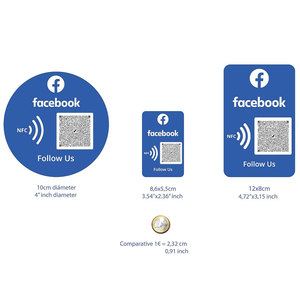 Carte NFC personnalisée ronde pour avis Google, évaluation 5 étoiles, carte PVC, QR code, panneau publicitaire pour entreprise, hôtel, restaurant, carte de suivi sur les réseaux sociaux - Product Image 4