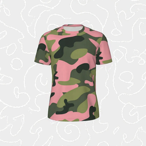 T-shirt pour homme à imprimé camouflage, séchage rapide, imprimé par sublimation, col rond, manches courtes, coupe ample, streetwear décontracté, 100% coton et élasthanne - Product Image 3