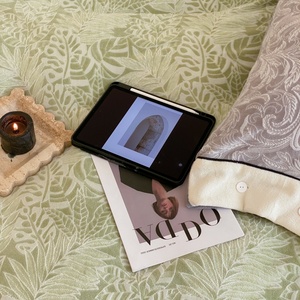 Nordic Style Green Jacquard Milk Velvet Bedding Set 4 Pieces <strong>Fluffy</strong> Soft Winter <strong>Duvet</strong> <strong>Cover</strong> &amp; Sheet Set - Product Image 3