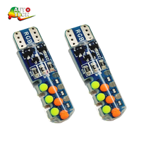 Ampoule de plaque d'immatriculation LED T10 RGB COB SMD, nouvelle, multicolores, clignotante, avec gel de silice