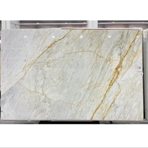 Dalle de marbre Calacatta Gold naturel d'Italie polie pour la décoration murale extérieure et intérieure de villa, meuble-lavabo - Product Image 1