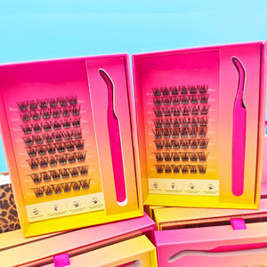 Logotipo personalizado Diy Extensión de pestañas Pestañas de racimo Venta al por mayor Pre Bond No se necesita pegamento Pestañas DE RACIMO - Product Image 4