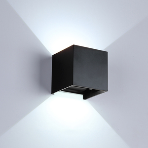 Luminária <span class=keywords><strong>led</strong></span> de parede de alumínio ajustável, à prova d'água ip65 cubo 12w, decoração para parede, para jardim
