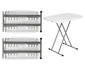 <span class=keywords><strong>Mini</strong></span> mesa plegable de plástico personal ajustable compacta plegable portátil pequeña multifuncional - Product Image 5