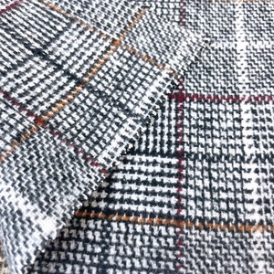 Hot Sale <strong>Tweed</strong> Wool Fabric Woven <strong>Suit</strong> <strong>Women</strong> Brushed Polyester Fleece Fabric Woven Fancy Clothing Material Fabric for Coat - Product Image 5