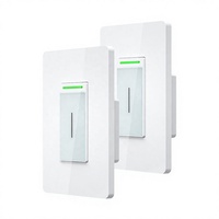 Interrupteur mural intelligent tactile 3 voies certifié ETL FCC CETL avec Wi-Fi, 240V, contrôle via l'application Smart Life, installation facile