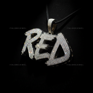 Collar con Colgante de Letra de Moissanita en Plata de Ley 925 Chapada en Oro Blanco y Oro Rojo, Joyería Elegante con Dije, Regalo - Product Image 3