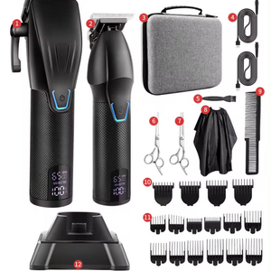 Máquina de Afeitar Profesional con Pantalla LCD para Hombre, Set de 2 Piezas de Recortadora de Pelo Inalámbrica para Barbería - Product Image 3