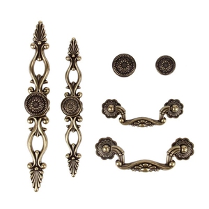 Manijas de Latón de Alta Gama Clásicas a Precio Económico, Manijas de Puerta con Forma Floral en Bronce Antiguo para Muebles - Product Image 6