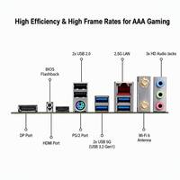 Carte mère B860M-GHA WIFI LGA1851 DDR5 compatible avec les processeurs Core Ultra Series 2, alimentation 10+1+1+1 phases, PCIe 5.0, WiFi 6, Micro ATX PC