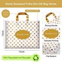 Sacs de marchandise Sacs de boutique en plastique pour petites entreprises Sac à provisions en plastique de remerciement avec logo personnalisé avec poignée