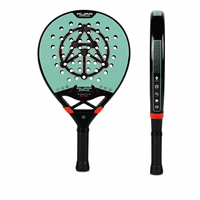 Raquette de padel Nodex OEM Factory Premium en fibre de carbone 18K, forme ronde, texture 3D, équilibrée pour tous les terrains, OEM