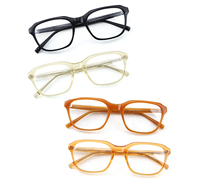 Montura de Gafas de Acetato con Diseño Geométrico Retro |   Gafas Ópticas Cuadradas de Estilo Moderno y Vintage para Marcas de Moda Globales