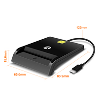 Lector de Tarjetas OTG ZOWEETEK, Lector y Grabador de Tarjetas con Chip ISO 7816, Lector de Tarjetas Inteligentes USB C / Tipo C para Teléfonos y Tabletas
