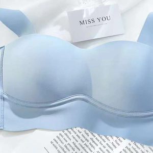 Sous-vêtements en soie glacée sans couture pour femmes, soutien-gorge push-up pour filles, sans armature, vente en gros - Product Image 5