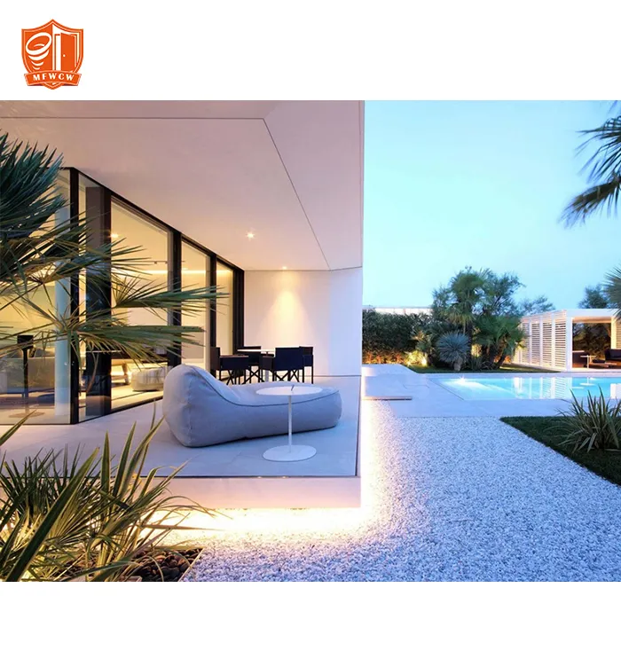 2023 latest luxury villa house patio door modern design windproof exterior soundproof aluminium sliding glass door