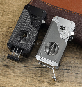 JOFI Cool Classic Quad Jet Torch <b>Lighter</b> Refillable Four-Flame <b>Windproof</b> Personalized Cigar Cutter <b>Lighter</b> for Party Use Butane - Product Image 4