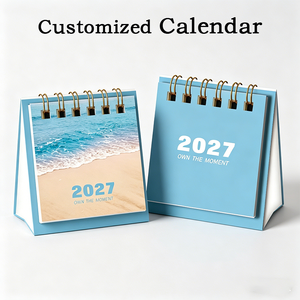 Calendario de Escritorio Diario de Papel, Impresión Personalizada de Lujo, Calendario de Mesa 2027 con Diferentes Formas, Personalizado para Oficina - Product Image 1