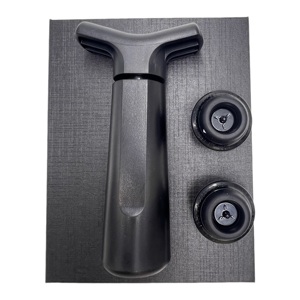 Ensemble de pompes à vide pour <span class=keywords><strong>vin</strong></span> noir - 2 bouchons en silicone réutilisables pour bouteilles de <span class=keywords><strong>vin</strong></span> - Product Image 6