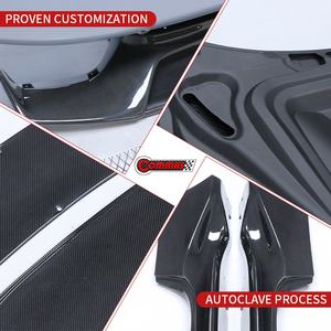 Nuevo Kit de Carrocería de Fibra de Carbono Estilo Pista para Ferrari 488, Parachoques Delantero y Trasero, Faldones Laterales, Rejilla de Ventilación del Capó - Product Image 3