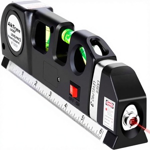 Kit de niveau laser multifonctionnel avec ligne croisée standard et règle métrique de <span class=keywords><strong>2</strong></span>,5 m (8 pi) pour l'agencement de tableaux, les murs carrelés et les armoires - Product Image 1