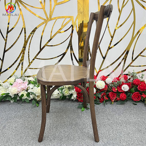 Sedia classica Design in legno solido X schienale sedie per banchetti di nozze feste all'aperto uso Hotel - Product Image 4