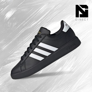 <span class=keywords><strong>Adidas</strong></span> Wmns Grand <span class=keywords><strong>Court</strong></span> <span class=keywords><strong>2.0</strong></span> 'สีดำสีขาว' รองเท้าสีขาวทองเมทัลลิกแบบผูกเชือกรองเท้าผ้าใบทรงกลมรองเท้าสเก็ตบอร์ด - Product Image 1