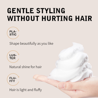 Busa Penata Rambut Organik Vegan Bebas Kekejaman Hewan, Ringan, Tidak Berair, Tanpa Alkohol, Terbaik untuk Semua Gaya Rambut