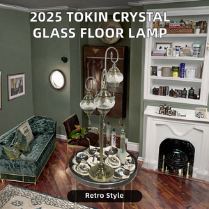 Lampe sur pied en cristal LED Tokin-lighting 2025, nouveau design en fer, style mid-century, étanche, 2700K, blanc chaud doux, commande par interrupteur pour le sport - Product Image 2