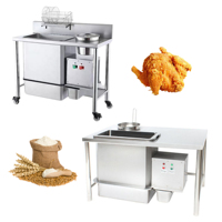 Table à panure multifonctionnelle KFC Poulet frit électrique avec tamisage automatique de la poudre pour cuisine commerciale