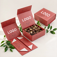 Boîtes en papier kraft personnalisées pour aliments, pliables, boîtes cadeaux magnétiques de luxe pour bonbons, emballages pour chocolats