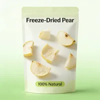 Vriesgedroogde peerblokjes met veel vezels |   Darmvriendelijke prebiotische fruitsnack zonder toegevoegde suikers voor een gezonde levensstijl